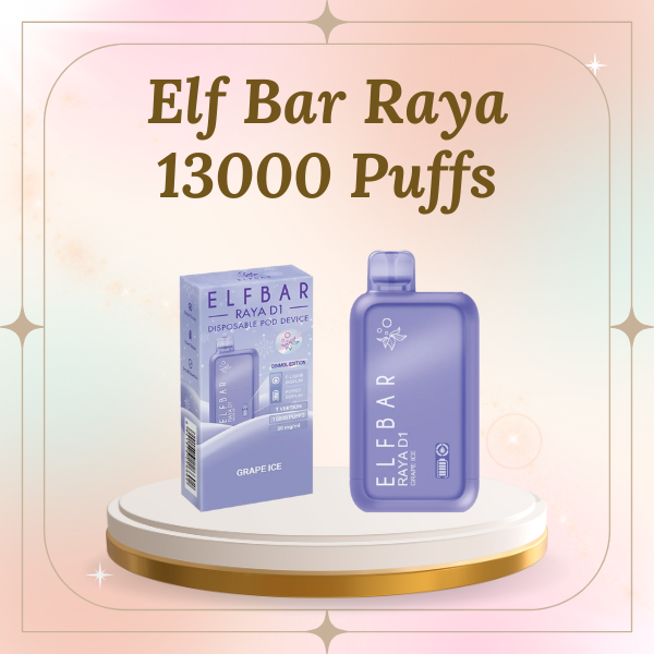 Elf Bar Raya D1 13000 Puffs Disposable Vape with LED Screen