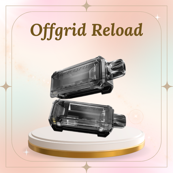 Offgrid Reload Vape Device with 1000mAh Battery and 12000 Puffs Dual Mesh Cartridge