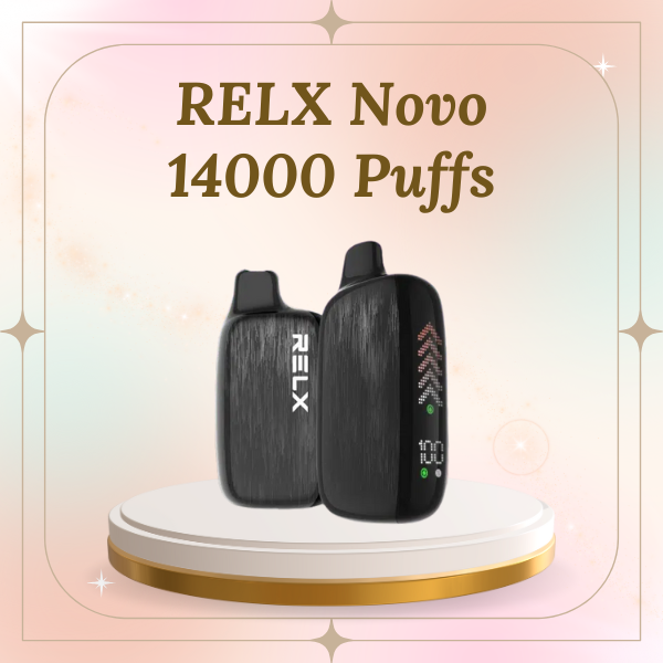 RELX Novo 14000 Puffs Disposable Vape with LED Screen and Mega Mesh Coil