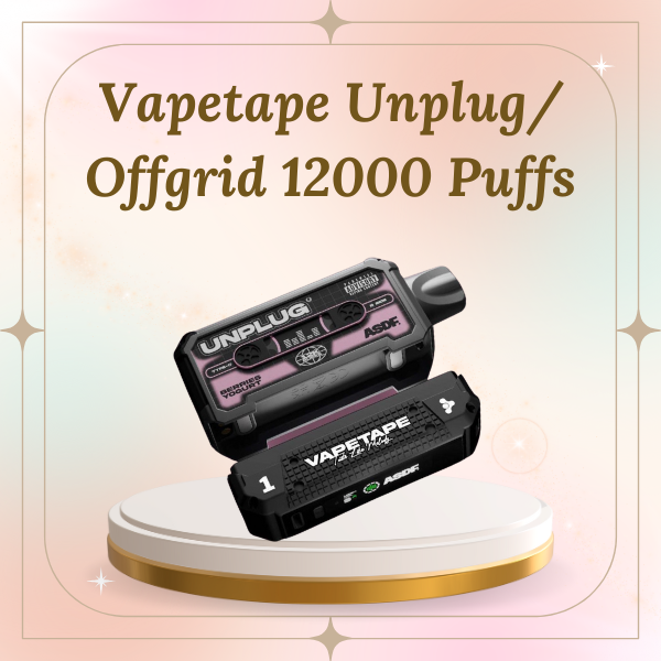 Vapetape Unplug 12000 Puffs Offgrid Starter Kit with interactive screen display