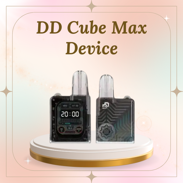 DD Cube Max smart vape device with Bluetooth music and universal pod compatibility adapter
