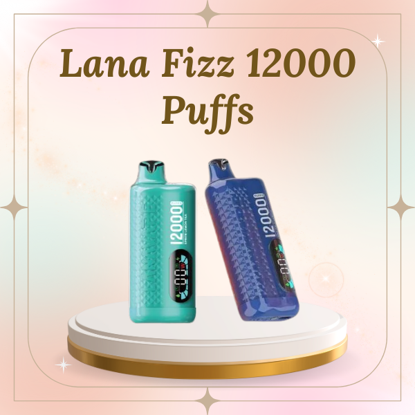 Lana Fizz 12000 Puffs Disposable Vape with LED Screen and Adjustable Power - Diamond Pattern Design