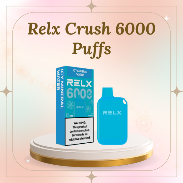 RELX Crush 6000 Puffs Disposable Vape Slim Design