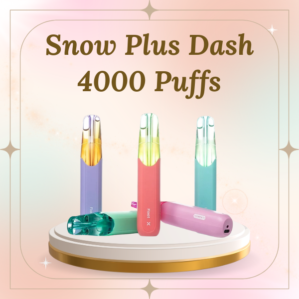 Snow Plus Dash 4000 Puffs disposable vape device in Lush Ice flavor