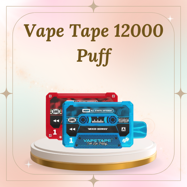 Vape Tape 12000 Puffs Disposable Pod - Rechargeable Mesh Coil Vape