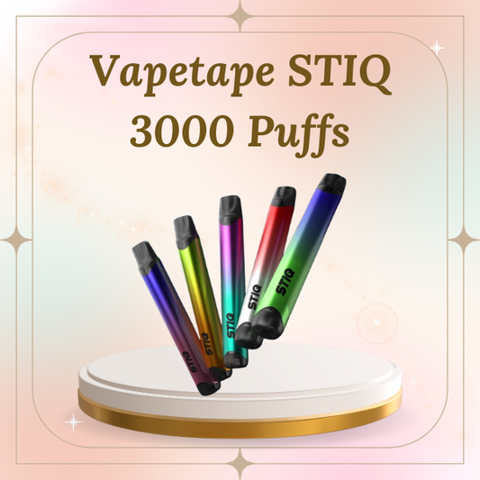 Vapetape STIQ 3000 Puffs Disposable Vape with Mesh Coil Technology - Front View